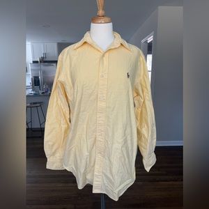 Ralph Lauren Yellow Cotton Oxford Shirt - Classic Fit